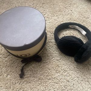 Ugg wired earmuff black knit